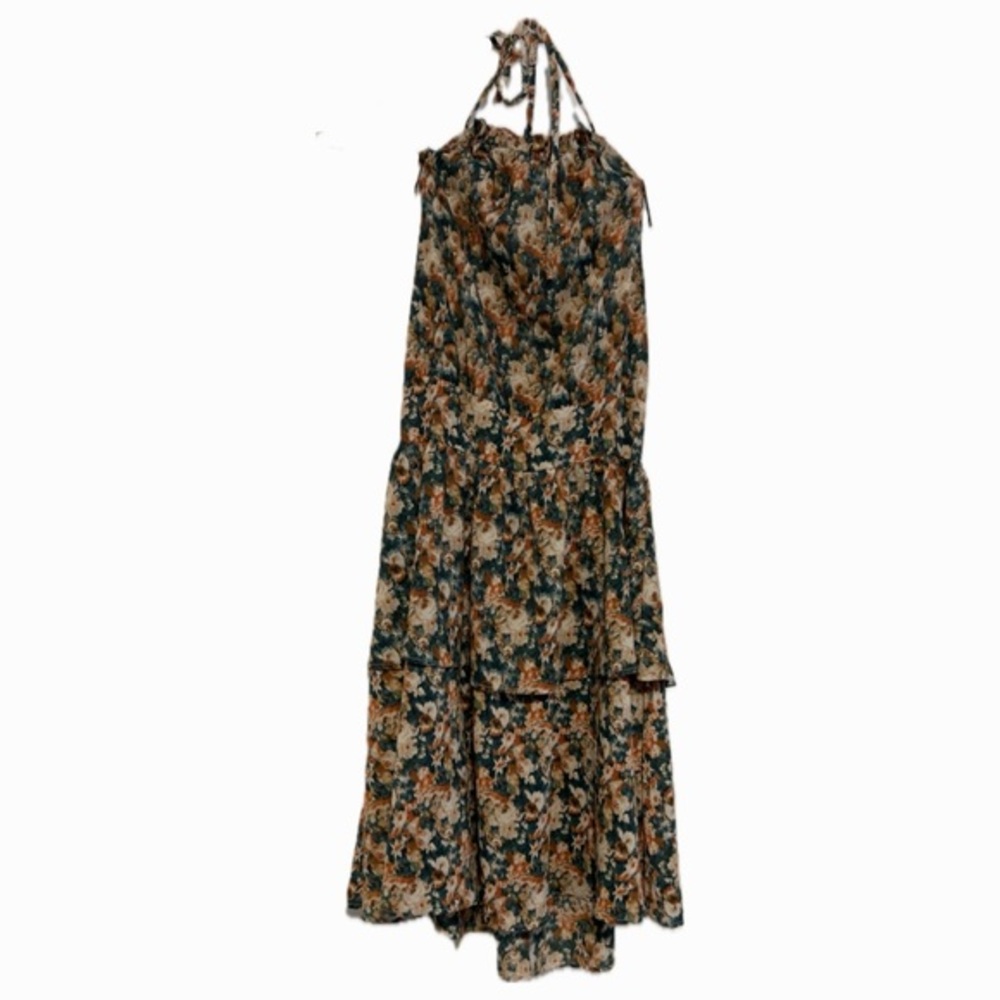 Pretty Garden women’s SMALL Backless Floral Halter Dress